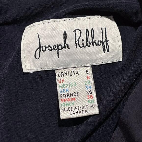 Joseph Ribkoff Womens Dress Sleeveless Layered Knee Length Career Blue Size 6 FH - Picture 2 of 3